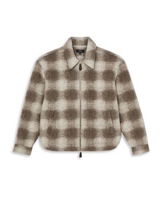 Sorento Long Sleeve Zip Through Brushed Check Overshirt