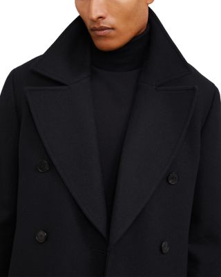 Wool Blend Double Breasted Peacoat