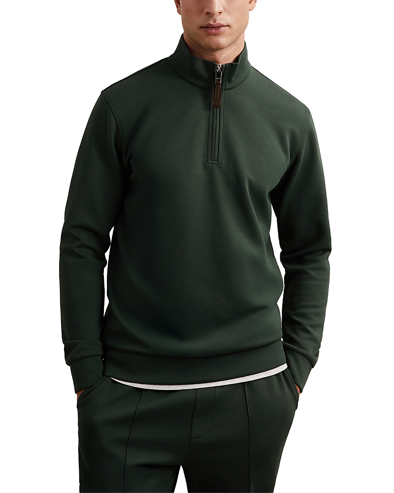 Reiss Newland Long Sleeve Interlock Zip Through Overshirt