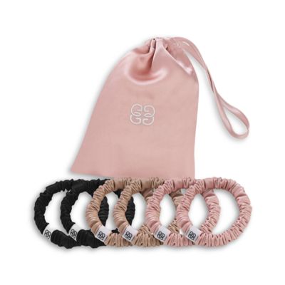 Silk Scrunchies, Set of 6