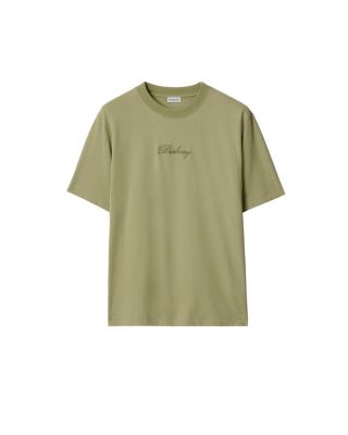 Check Cursive Logo Cotton T-shirt