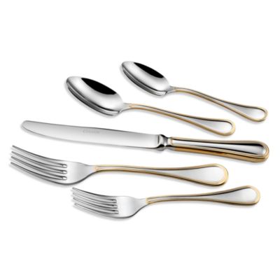 Lyrique Gold Accent 5 Piece Place Setting