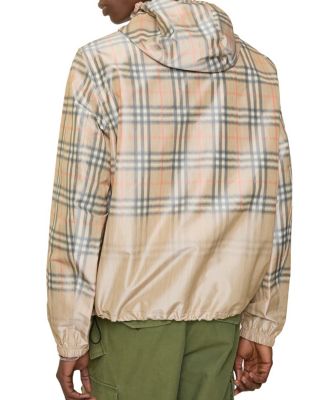 Gradient Check Hooded Jacket