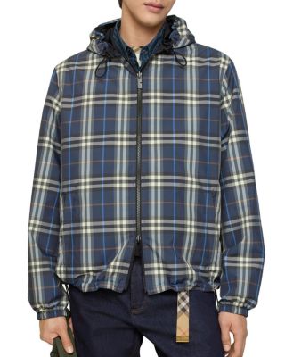 Reversible Check Hooded Jacket