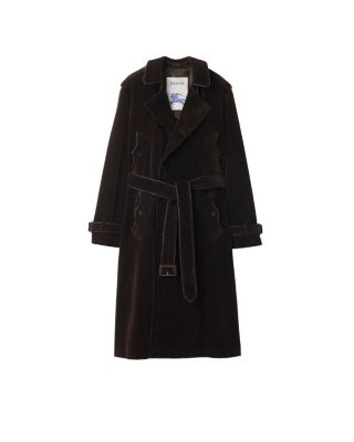 Long Corduroy Trench Coat
