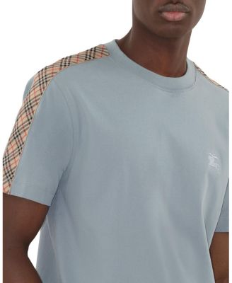 Check Trim Cotton T-shirt