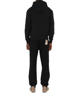 Check Label Cotton Zip Hoodie