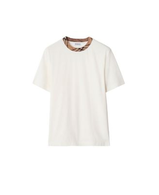 Check Trim Cotton T-shirt