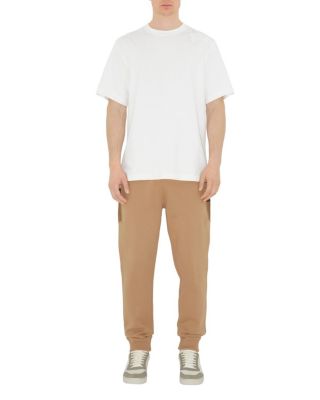  Check Panel Cotton Blend Jogging Pants