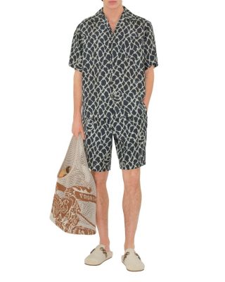 Relaxed Fit Knot Silk Poplin Shirt