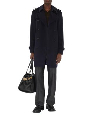 Mid-length Cashmere Trench Coat