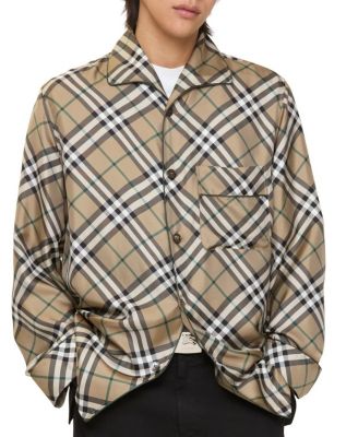 Check Silk Pyjama Shirt