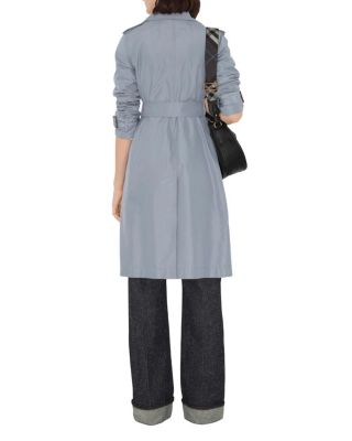 Long Silk Trench Coat