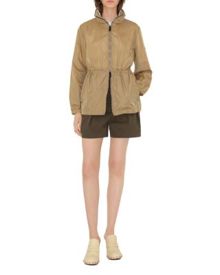  Short Checker-tape Nylon Parka