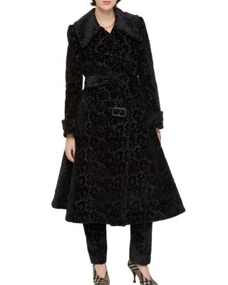 Vine Silk Blend Velvet Tailored Coat