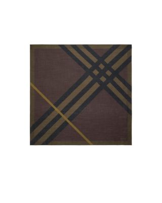  Check Cashmere Silk Scarf