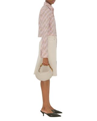 Cropped Check Cotton Shirt