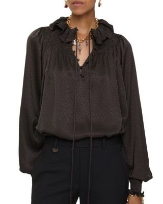 Geometric Silk Blouse
