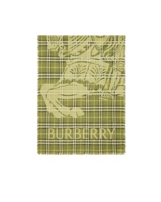  Wide EKD Check Wool Silk Scarf