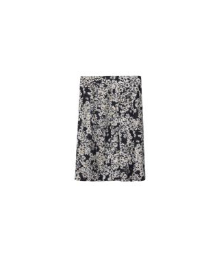  Pleated Daisy Silk Skirt