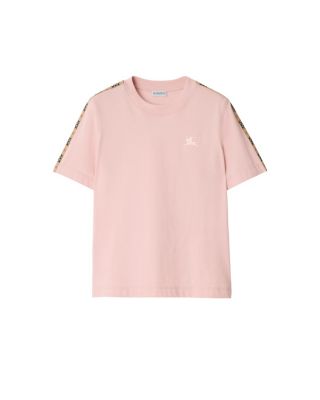 Check Trim Cotton T-shirt