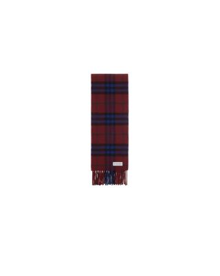 Narrow Check Cashmere Scarf