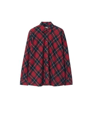 Relaxed Fit Check Cotton Flannel Shirt