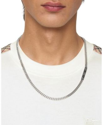 Engraved Check Chain Necklace