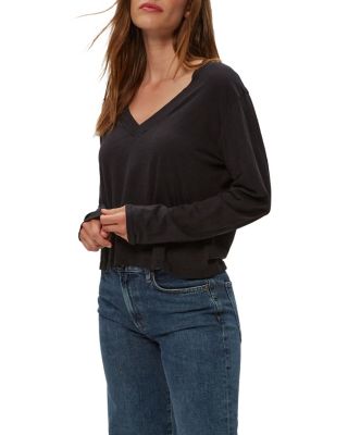 Brea Cropped V-Neck Tee