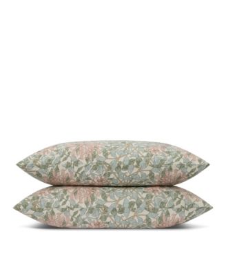 Morris & Co Honeysuckle Linen Blend Pillowcase Pair, Standard
