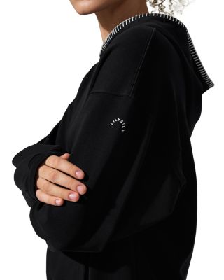  SILKERRY Oversized Seamflow Douceur Stand Collar with Half-Zip Hoodie