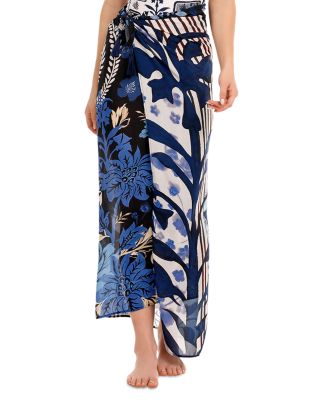 Marine Batik Pareo Swim Cover-Up