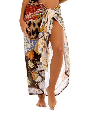 Marine Quilt Pareo Swim Cover-Up