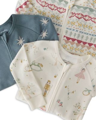 Unisex Fair Isle Ribbed Footless Sleeper - Baby