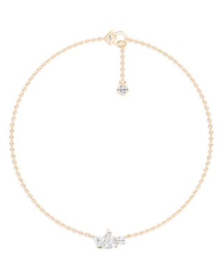 Certified Lab Grown Diamond Mixed Cut Gaudi Mosaic Pendant Necklace in 14K Yellow Gold, 0.79 tcw