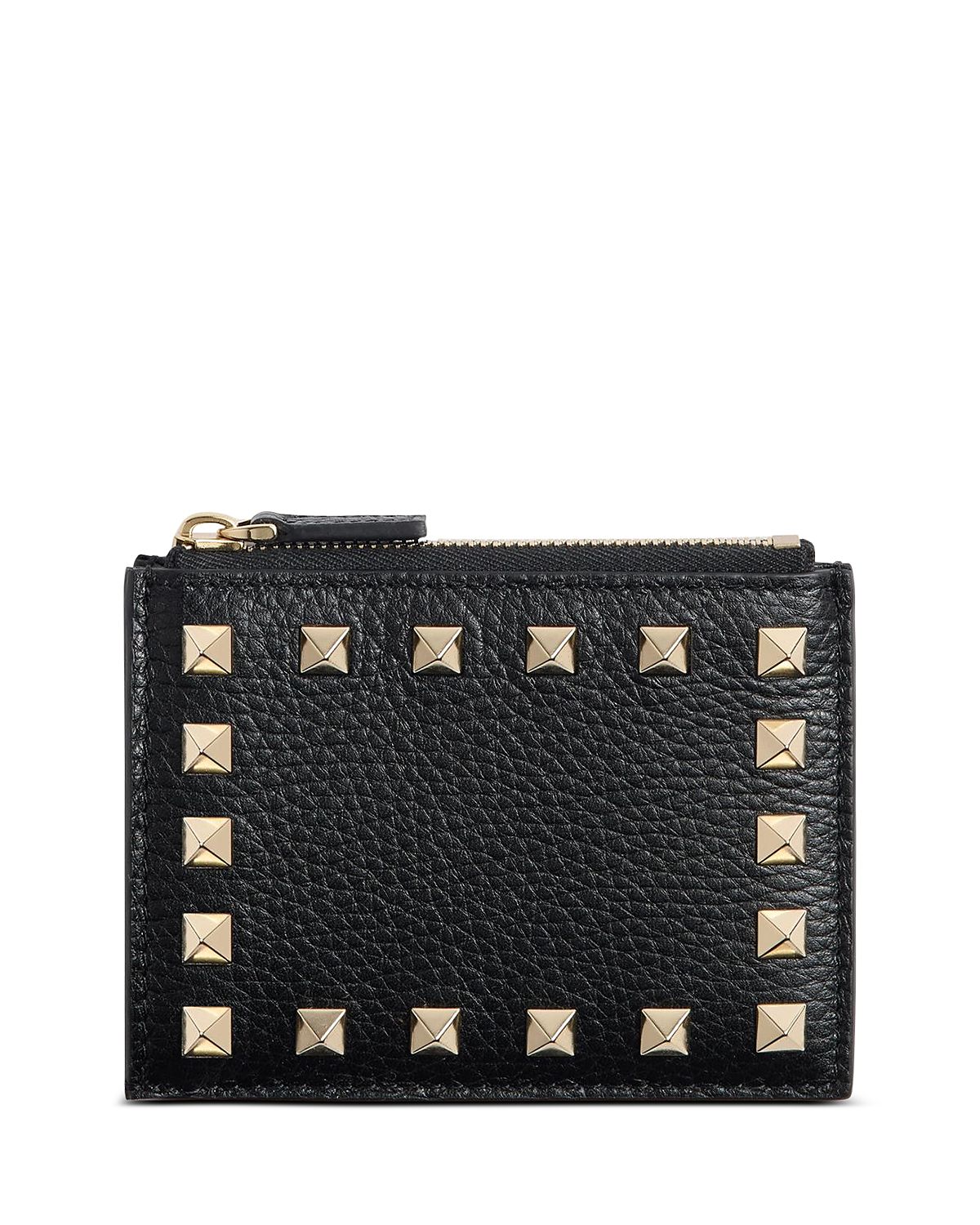 Valentino Garavani Rockstud Leather Card Case