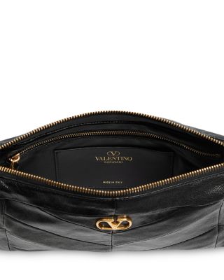 Panthea Small VLogo Leather Shoulder Bag 