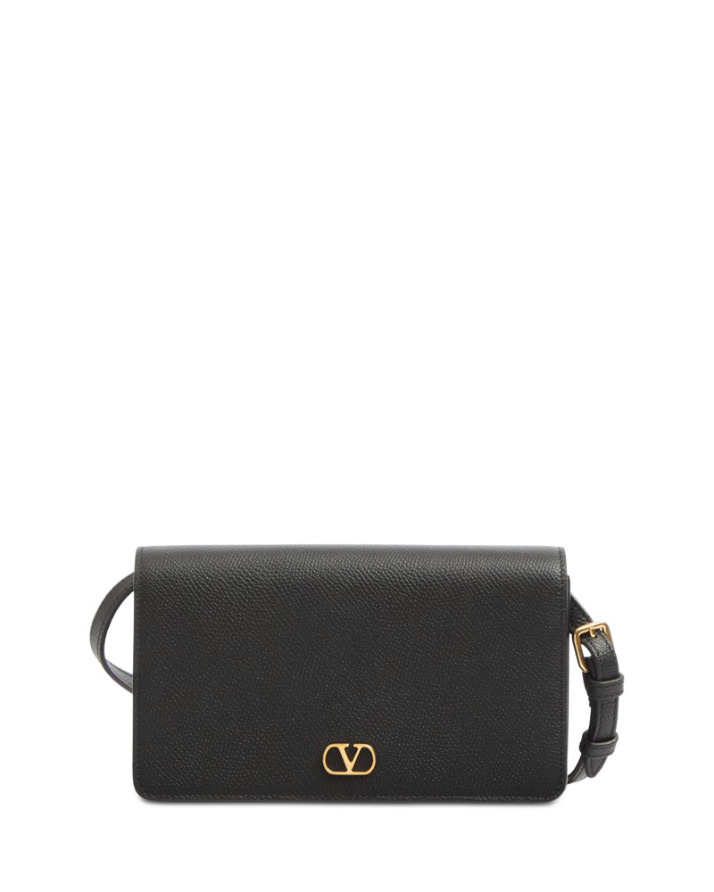 Valentino Garavani VLogo Signature Black Leather Mini Bag