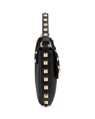 Rockstud Pebbled Leather Shoulder Bag 