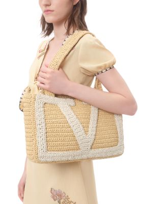 Viva Superstar Medium Raffia Shopping Tote