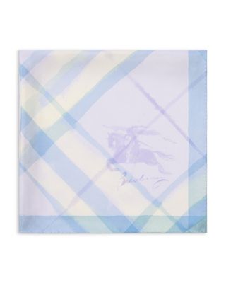 Watercolor Check Silk Scarf