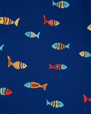 Boys' Fish Rash Guard and Swim Trunks Set, Baby