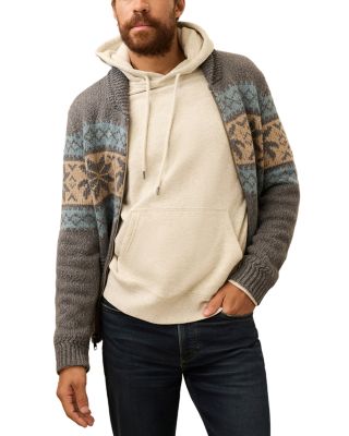 Faherty - Snow Regular Fit Zip Cardigan Sweater
