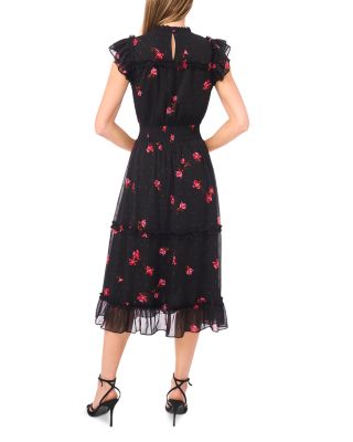 Flutter Sleeve Smocked Waist Dress