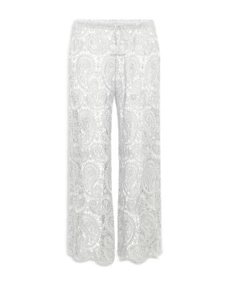 Geraldine Paisley Crochet Cover-Up Pants
