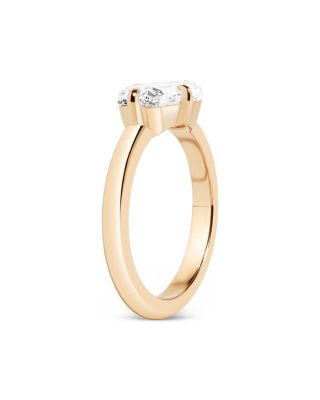 Certified Lab Grown Diamond East West Step Cut Octagon Ring in 14K Yellow Gold, 2.09 tcw
