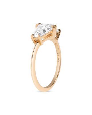  Certified Lab Grown Diamond Double Keystone Ring in 14K Yellow Gold, 2.03 tcw