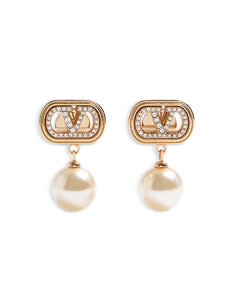 Valentino Garavani VLogo Signature Drop Earrings, 0.8L