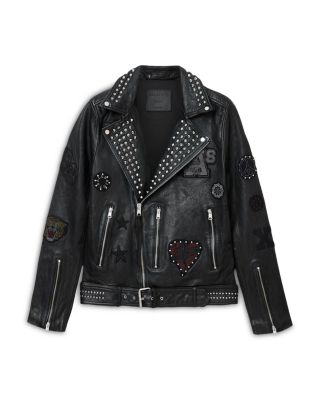 Cole Studded Leather Biker Jacket