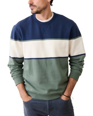 Relaxed Fit Color Block Crewneck Sweater